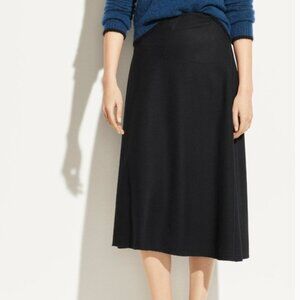 NEW Vince Wool Blend Paneled Black Skirt 4